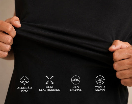 T-SHIRT ALGODÃO PIMA