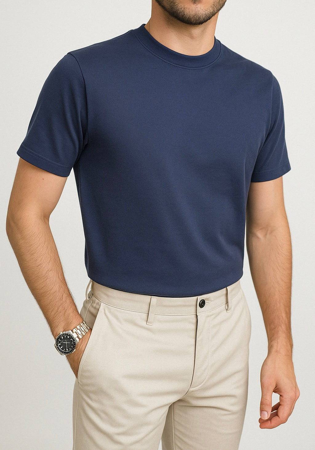 T-SHIRT GOLA MÉDIA